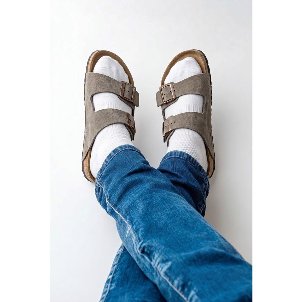 BIRKENSTOCK BETULA ARIZONA SANDAL Mens EU 43 US M 10 Brown Suede Narrow
